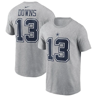 T-shirt Nike Caleb Downs bleu marine des Dallas Cowboys pour homme, avec nom et numéro