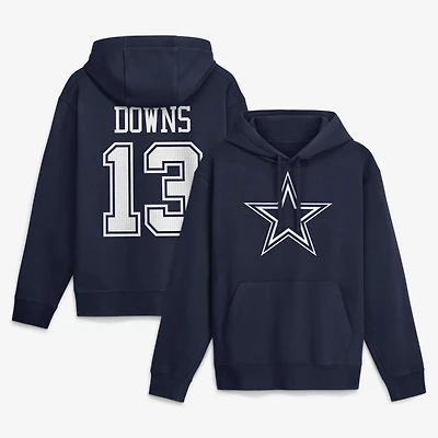 Men's Nike Caleb Downs Navy Dallas Cowboys Name & Number Hoodie