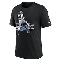 T-shirt Nike CeeDee Lamb pour homme, noir chiné, motif joueur des Cowboys de Dallas