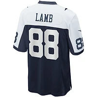 Maillot Nike CeeDee Lamb Navy pour hommes des Dallas Cowboys - de l'équipe jeu alternatif