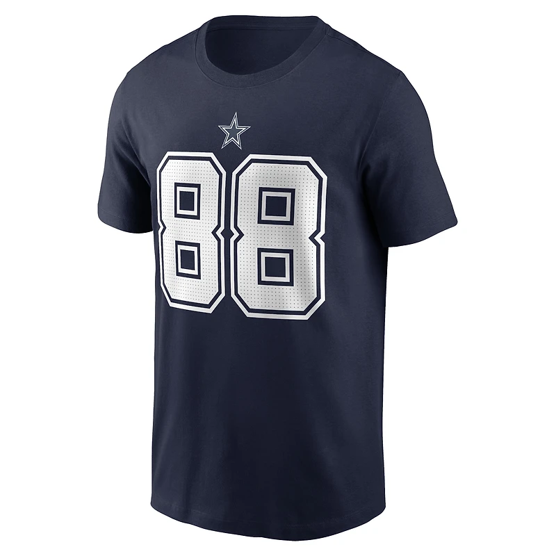 T-shirt avec nom et numéro de joueur des Dallas Cowboys Nike CeeDee Lamb Navy pour homme