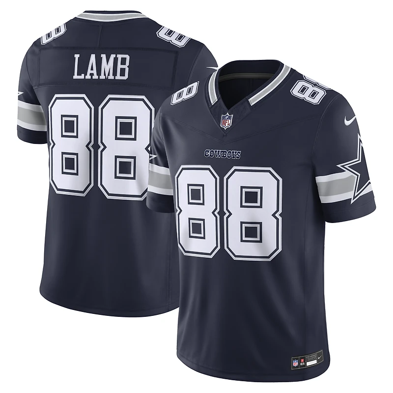 Men's Nike CeeDee Lamb Navy Dallas Cowboys Vapor F.U.S.E. Stitched Limited Jersey