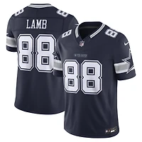 Men's Nike CeeDee Lamb Navy Dallas Cowboys Vapor F.U.S.E. Stitched Limited Jersey
