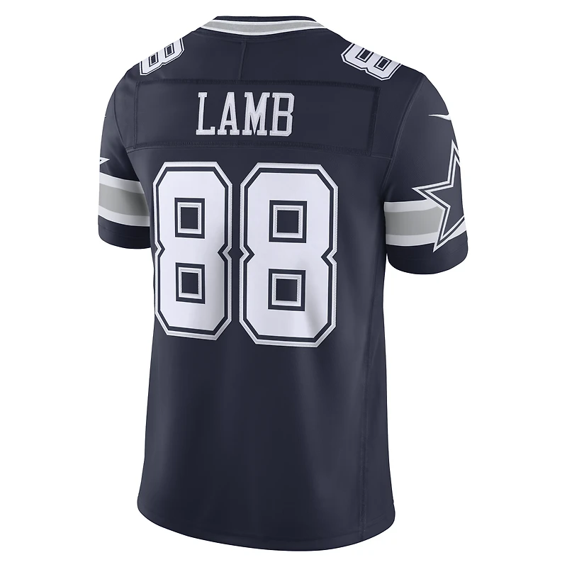 Men's Nike CeeDee Lamb Navy Dallas Cowboys Vapor F.U.S.E. Stitched Limited Jersey