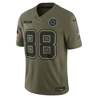 Men's Nike CeeDee Lamb Olive Dallas Cowboys 2025 Salute to Service Limited Jersey