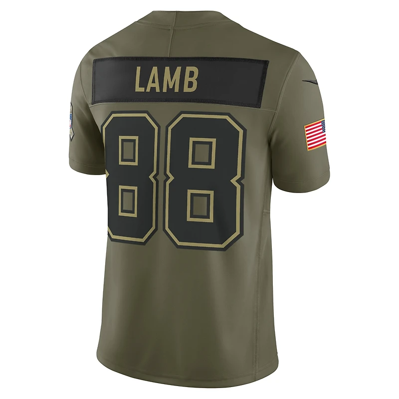 Men's Nike CeeDee Lamb Olive Dallas Cowboys 2025 Salute to Service Limited Jersey
