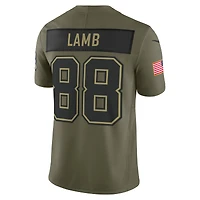 Men's Nike CeeDee Lamb Olive Dallas Cowboys 2025 Salute to Service Limited Jersey