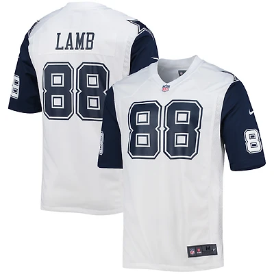 Maillot Nike CeeDee Lamb blanc pour homme des Cowboys de Dallas, équipe jeu alternative