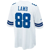 Maillot Nike CeeDee Lamb pour homme, blanc, équipe de match des Cowboys Dallas