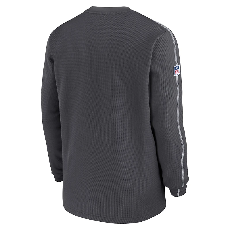 Haut à manches longues Nike Charcoal Dallas Cowboys 2024/25 Sideline Coach pour homme