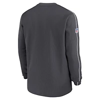 Haut à manches longues Nike Charcoal Dallas Cowboys 2024/25 Sideline Coach pour homme