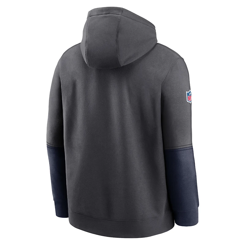 Sweat à capuche Nike anthracite Dallas Cowboys 2024 Sideline Club pour homme