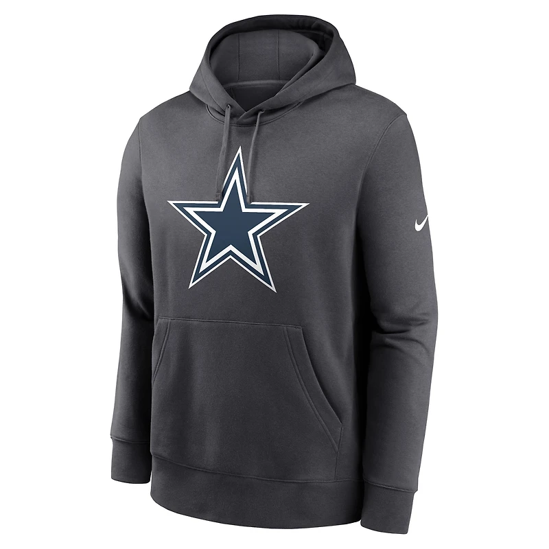 Men's Nike Charcoal Dallas Cowboys Primetime Club Logo Hoodie