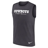 Débardeur Nike Primetime Legend Dri-FIT pour homme, couleur charbon, des Cowboys de Dallas