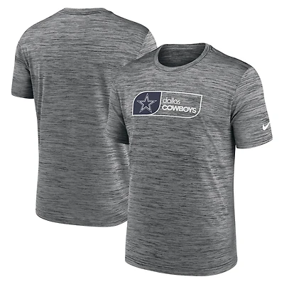 T-shirt Nike Dallas Cowboys Velocity Jock Tag Performance pour homme, couleur anthracite