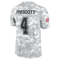 Maillot Nike Dak Prescott Arctic Camo Dallas Cowboys 2024 Salute to Service Limited pour homme