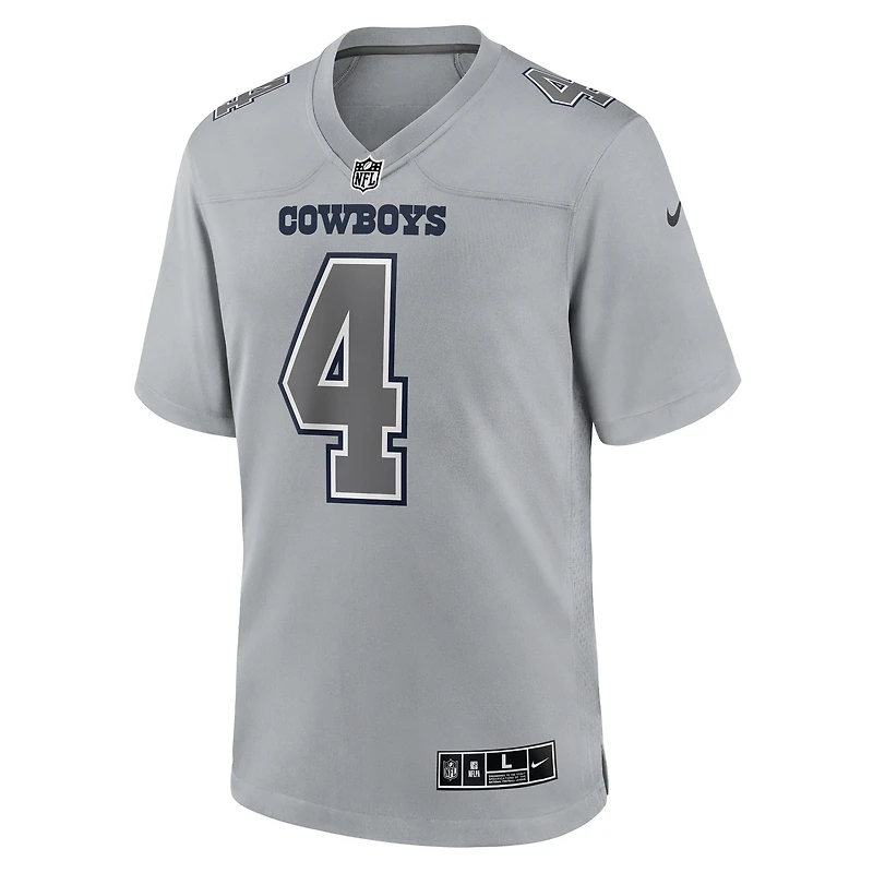 Men's Nike Dak Prescott Gray Dallas Cowboys Atmosphere Fashion Game Jersey