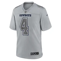 Men's Nike Dak Prescott Gray Dallas Cowboys Atmosphere Fashion Game Jersey