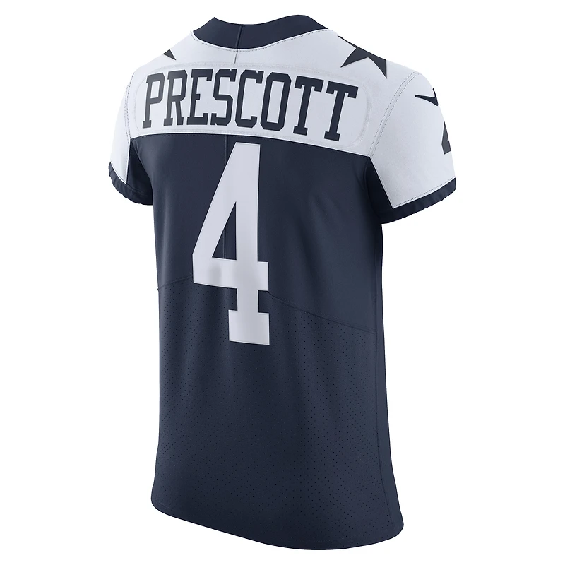 Maillot de joueur Nike Dak Prescott bleu marine Dallas Cowboys Alternate Vapor Elite pour homme