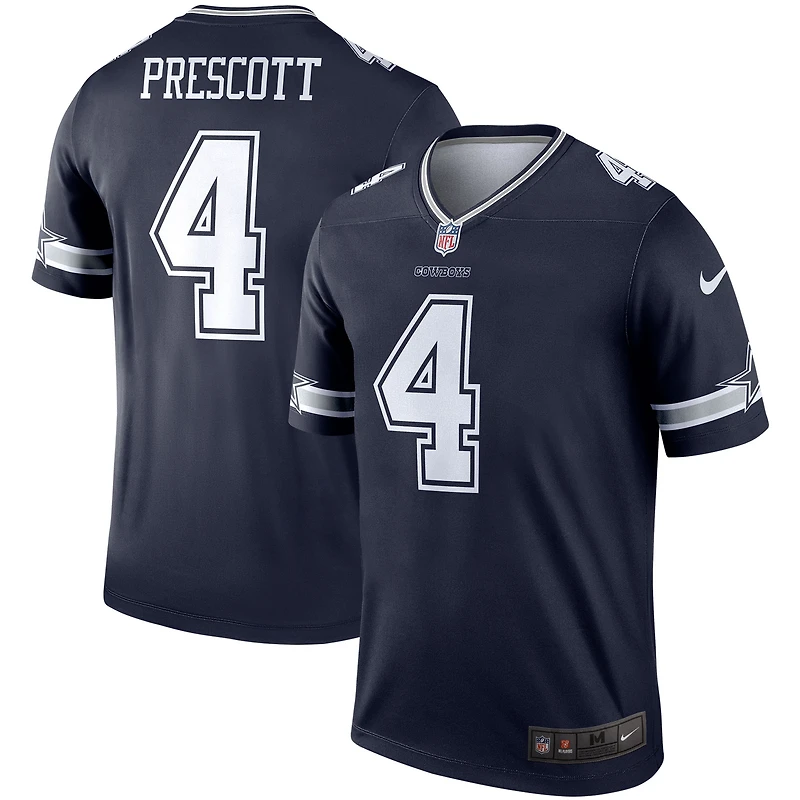 Haut Nike Dak Prescott bleu marine pour homme, joueur légendaire des Cowboys de Dallas