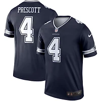Haut Nike Dak Prescott bleu marine pour homme, joueur légendaire des Cowboys de Dallas
