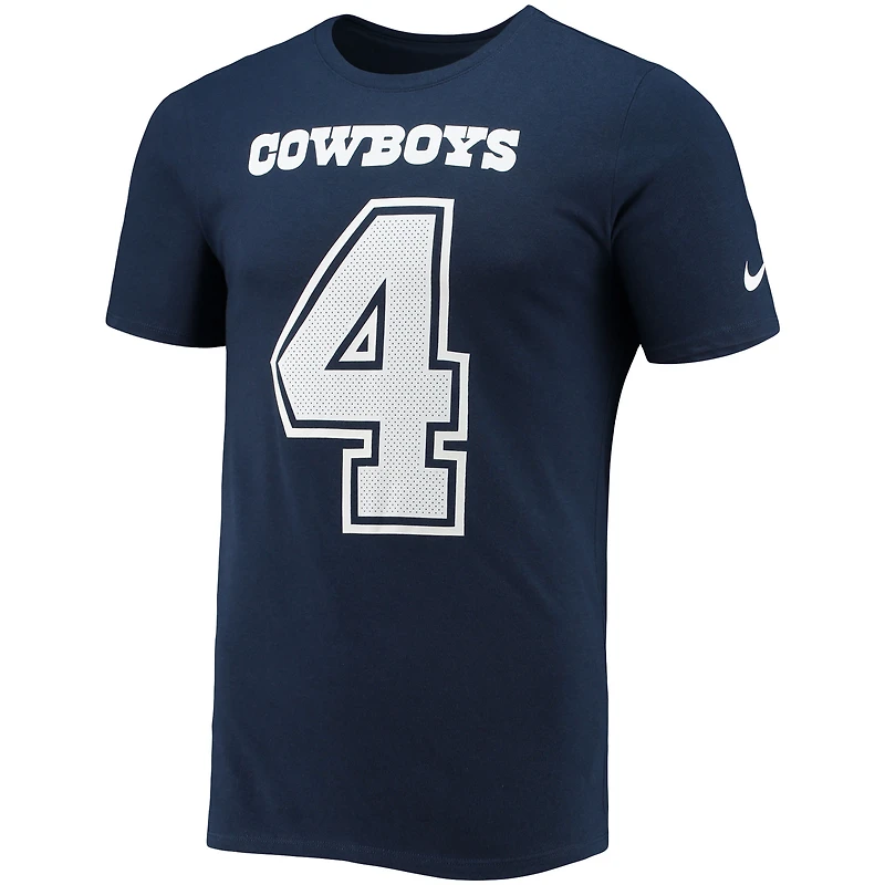 Men's Nike Dak Prescott Navy Dallas Cowboys Player Pride 3.0 Name & Number Performance T-Shirt