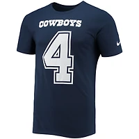 Men's Nike Dak Prescott Navy Dallas Cowboys Player Pride 3.0 Name & Number Performance T-Shirt