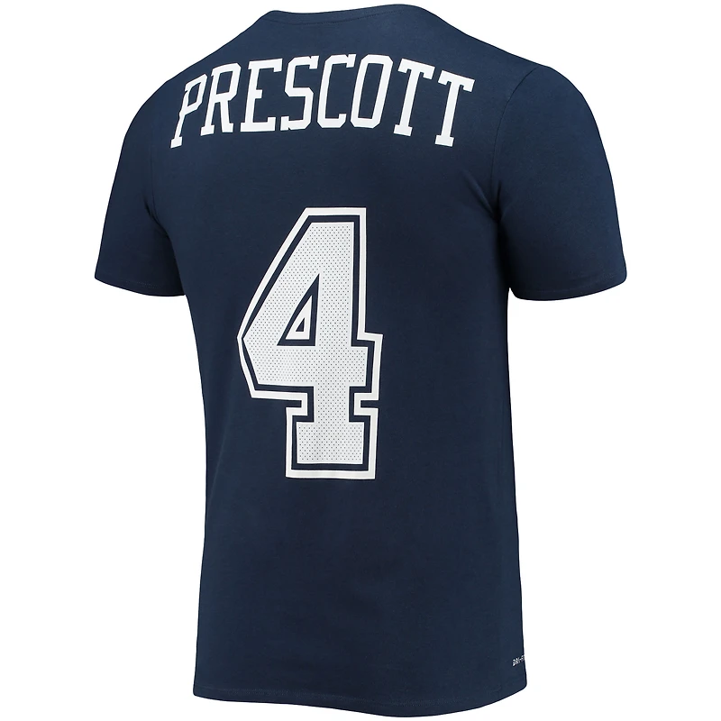 Men's Nike Dak Prescott Navy Dallas Cowboys Player Pride 3.0 Name & Number Performance T-Shirt