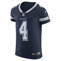 Maillot Nike Dak Prescott bleu marine pour homme des Dallas Cowboys Vapor Elite Player Team