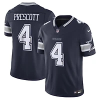 Maillot Nike Dak Prescott bleu marine Dallas Cowboys Vapor F.U.S.E. édition limitée cousue pour homme