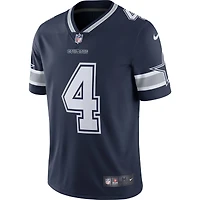 Maillot de joueur Nike Dak Prescott bleu marine Dallas Cowboys Vapor Limited pour homme