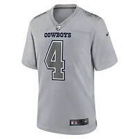 Nike Dak Prescott Silver Dallas Cowboys Atmosphere Fashion Game pour homme - Maillot