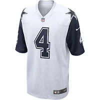 Maillot Nike Dak Prescott blanc pour homme des Cowboys de Dallas, équipe jeu alternative