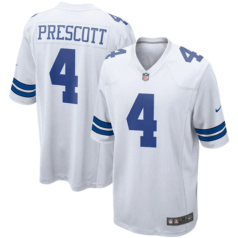 Maillot Nike Dak Prescott pour homme, blanc, équipe de match des Dallas Cowboys