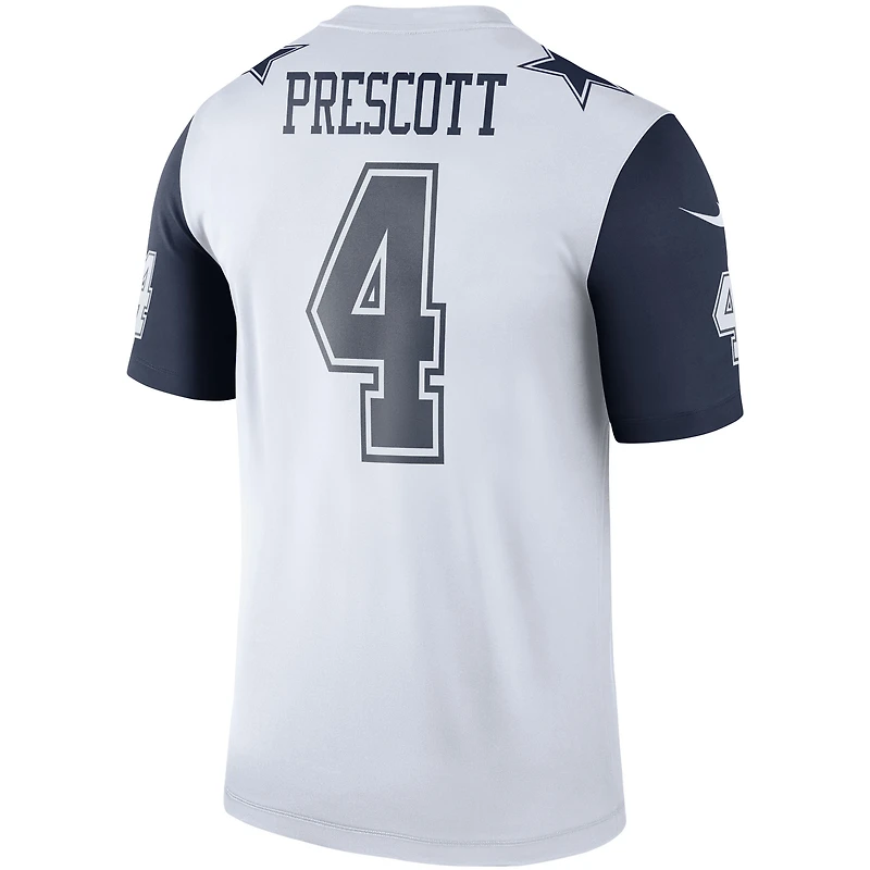 Haut Nike Dak Prescott blanc pour homme, joueur légendaire des Cowboys de Dallas