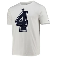 T-shirt avec nom et numéro Nike Dak Prescott Dallas Cowboys Player Pride Color Rush pour homme, blanc