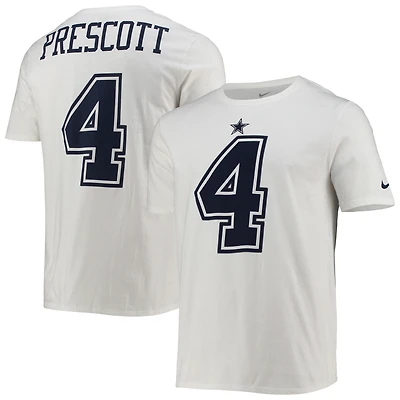 T-shirt avec nom et numéro Nike Dak Prescott Dallas Cowboys Player Pride Color Rush pour homme, blanc