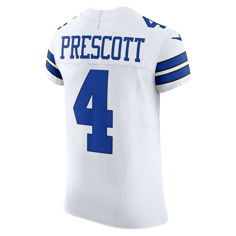 Nike Dak Prescott pour homme Blanc Dallas Cowboys Vapor F.U.S.E. Maillot Élite