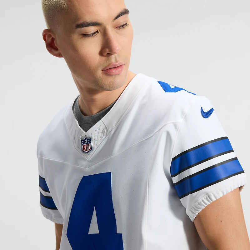 Nike Dak Prescott pour homme Blanc Dallas Cowboys Vapor F.U.S.E. Maillot Élite