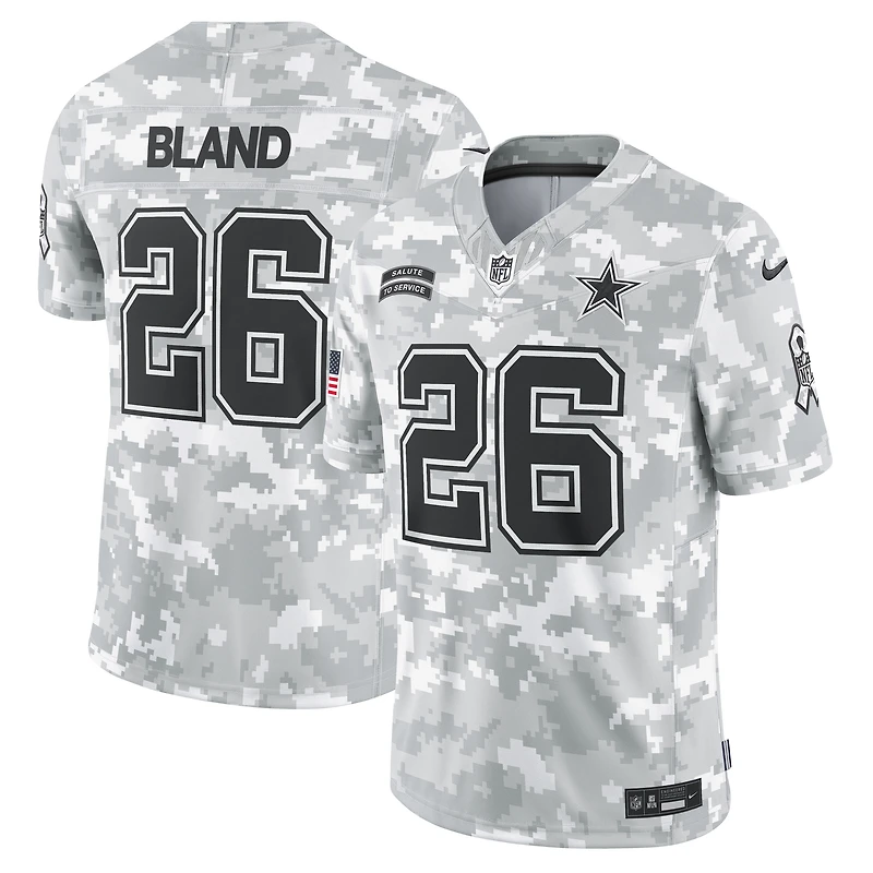 Maillot Nike DaRon Bland Arctic Camo Dallas Cowboys 2024 Salute to Service Limited pour homme