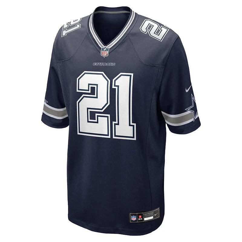 Maillot de jeu Nike Deion Sanders bleu marine pour homme des Cowboys Dallas, joueur retraité l'équipe