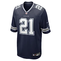 Maillot de jeu Nike Deion Sanders bleu marine pour homme des Cowboys Dallas, joueur retraité l'équipe