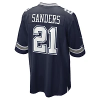 Maillot de jeu Nike Deion Sanders bleu marine pour homme des Cowboys Dallas, joueur retraité l'équipe