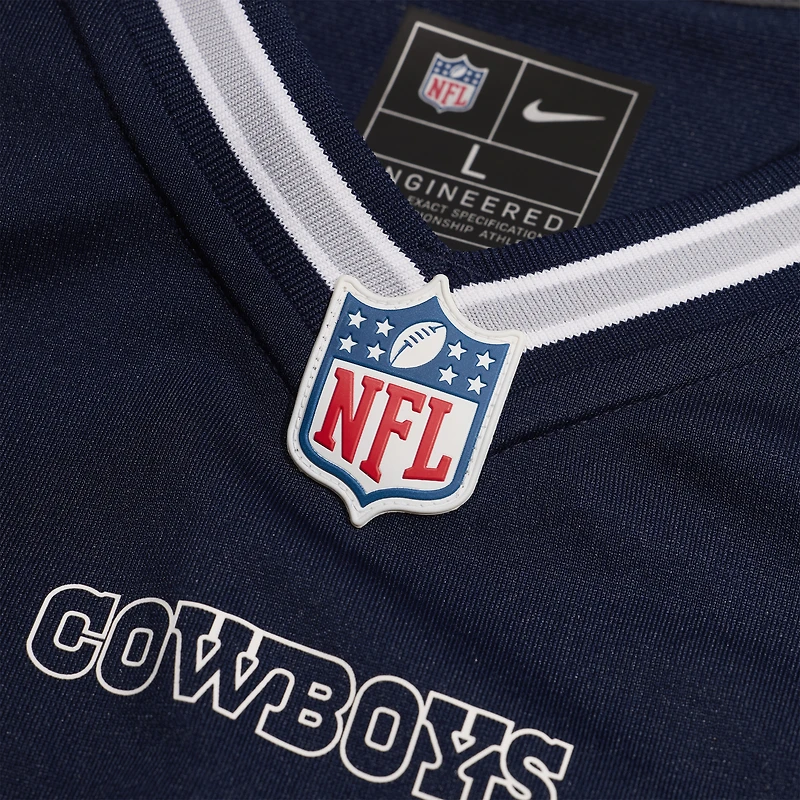 Maillot de jeu Nike Deion Sanders bleu marine pour homme des Cowboys Dallas, joueur retraité l'équipe