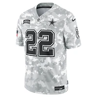 Maillot Nike Emmitt Smith Arctic Camo Dallas Cowboys 2024 Salute to Service Retired Player Limited pour homme