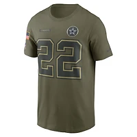 Men's Nike Emmitt Smith Olive Dallas Cowboys 2025 Salute to Service Name & Number T-Shirt