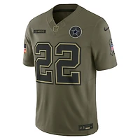Men's Nike Emmitt Smith Olive Dallas Cowboys 2025 Salute to Service Retired Limited Jersey