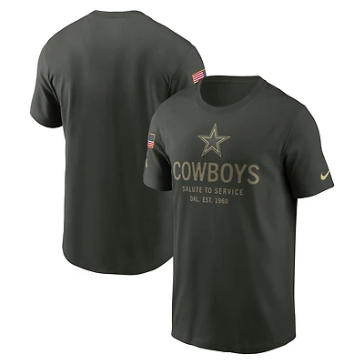 Men's Nike Forest Green Dallas Cowboys 2025 Salute to Service Sideline Edge Dri-FIT T-Shirt