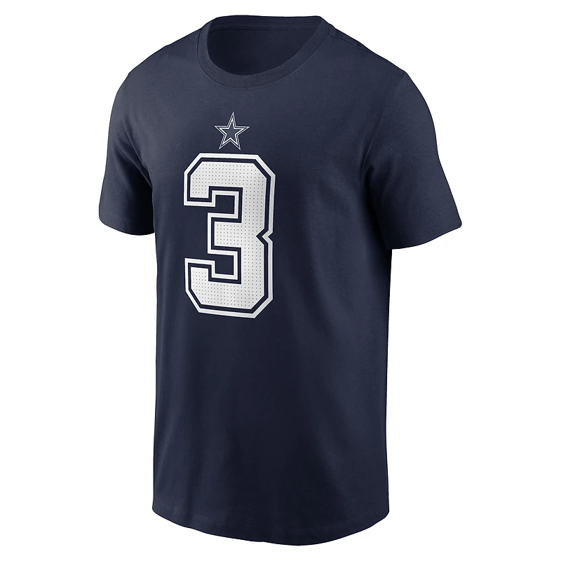 T-shirt Nike George Pickens bleu marine pour homme avec nom et numéro des Cowboys de Dallas