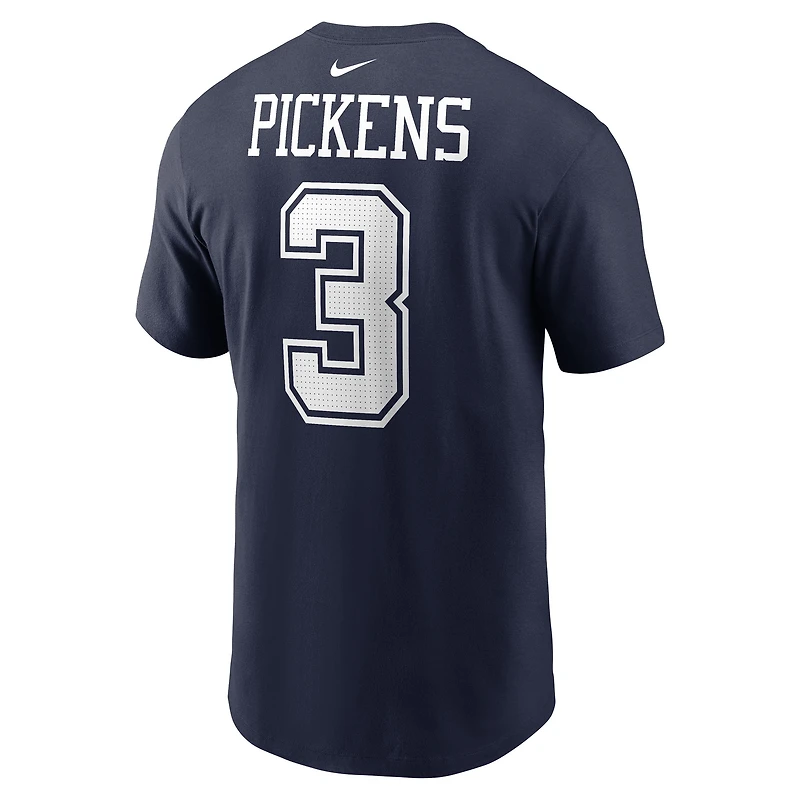 T-shirt Nike George Pickens bleu marine pour homme avec nom et numéro des Cowboys de Dallas